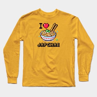 Kawaii Pixel Art I Love Japchae Long Sleeve T-Shirt